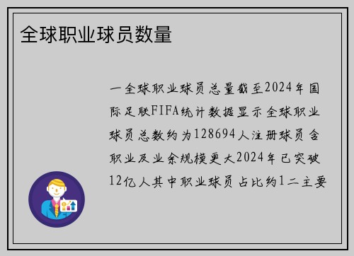 全球职业球员数量